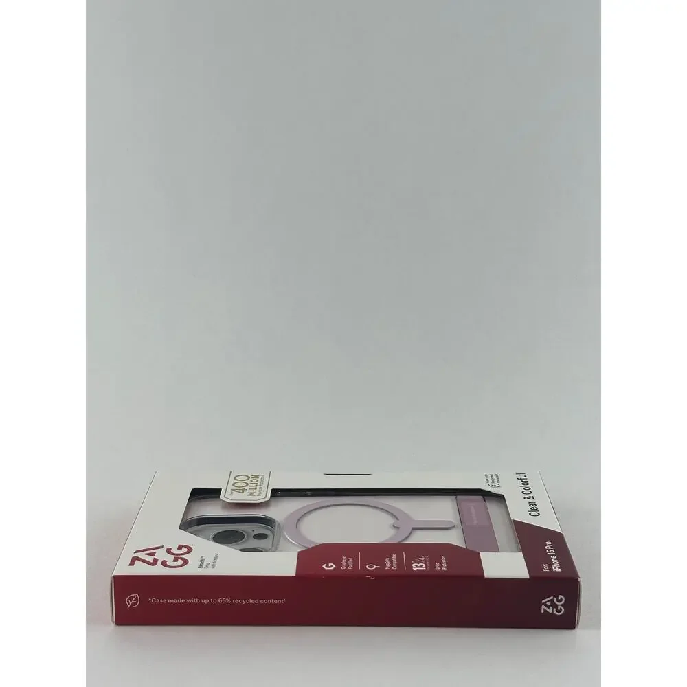 Zagg Piccadilly Snap w/ Kickstand iPhone 16 Pro Clear/Pink Case NWT
